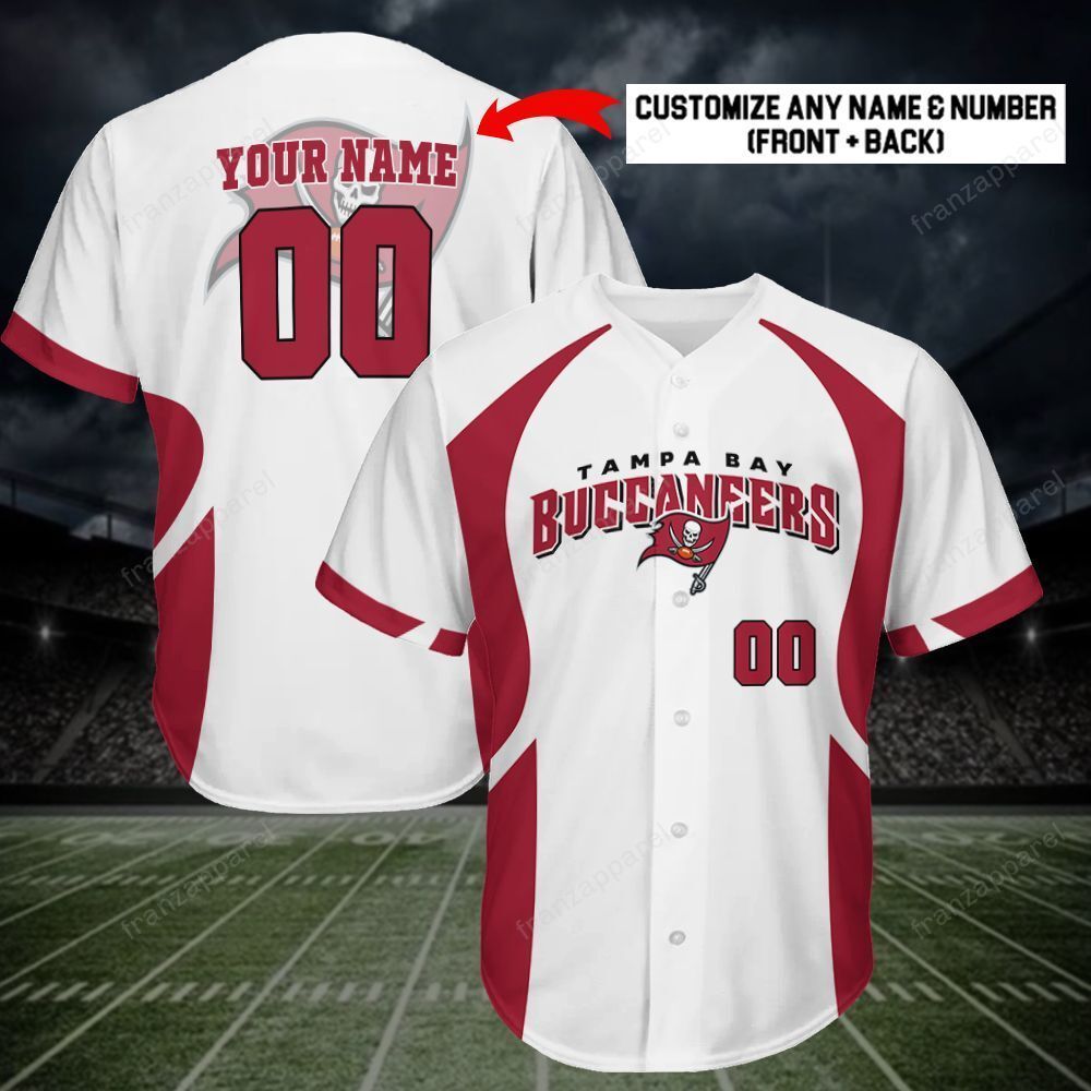 Tampa Bay Buccaneers Personalized Custom Name Baseball Jersey