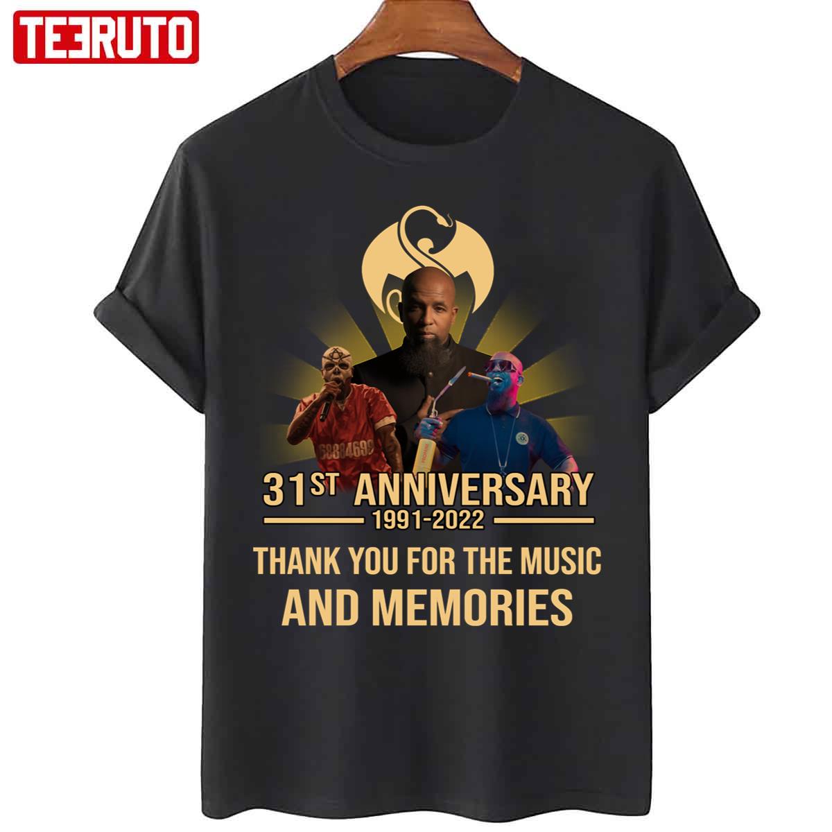 Tech N9ne 31st Anniversary 19912022 Thank You For Memories Signature Unisex T-Shirt