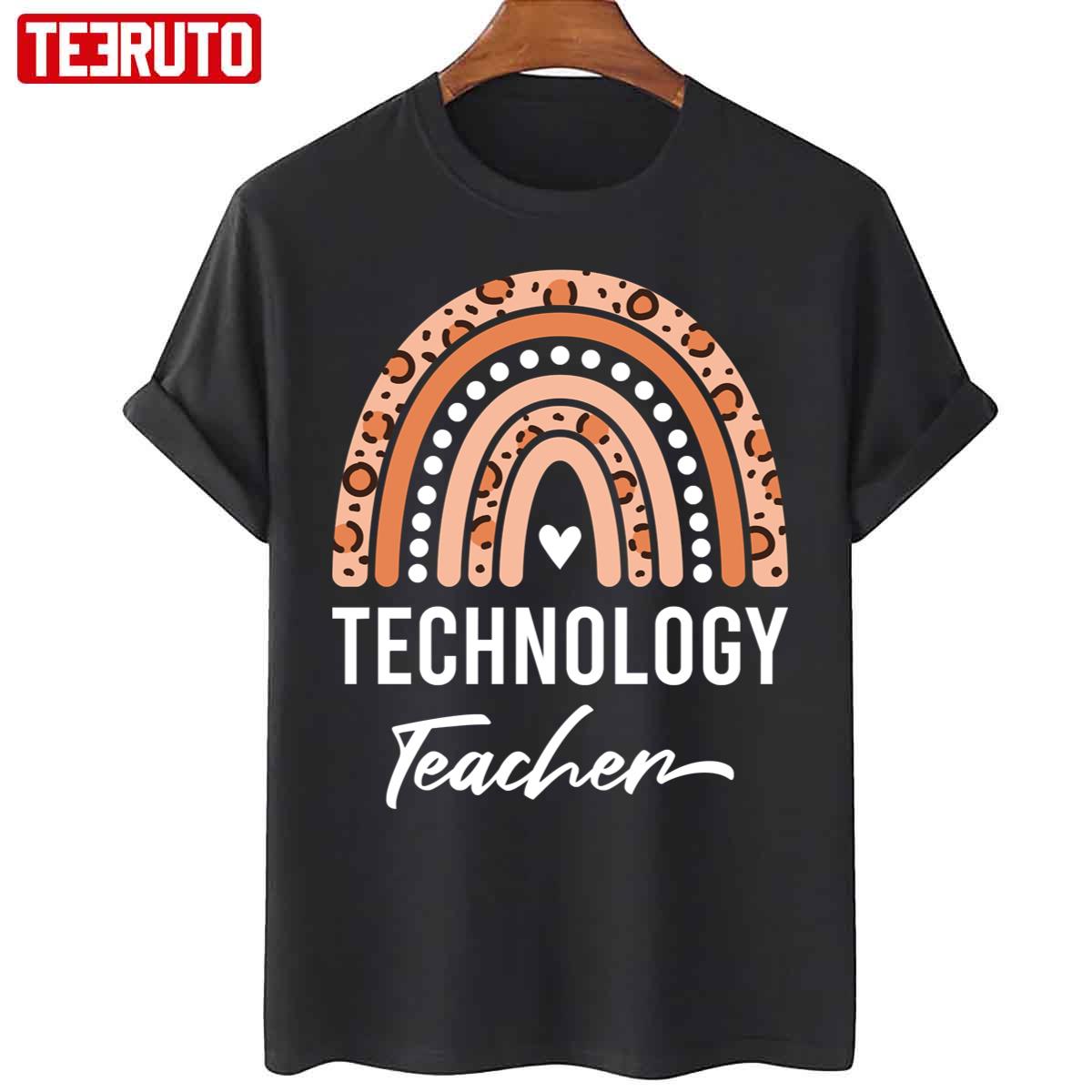 Technology Teacher Leopard Rainbow Unisex T-Shirt