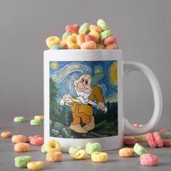 The Seven Dwarfs Canvas Mug Starry Night Van Gogh Mug Bashful Mug Premium Sublime Ceramic Coffee Mug White