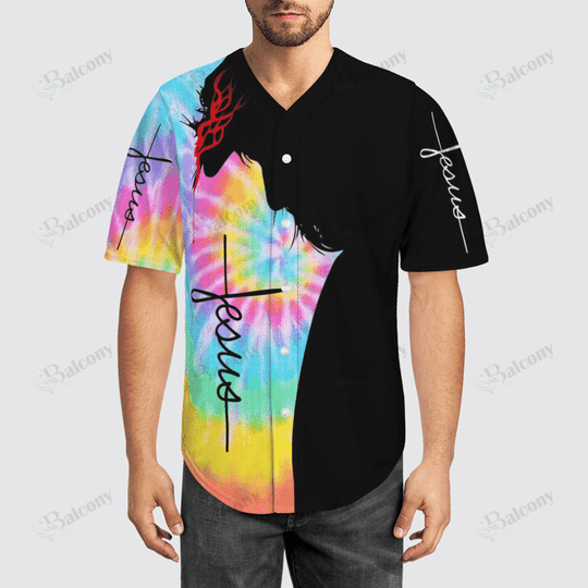 Tie Dye Jesus Way Maker Promise Keeper Light In The Darkness Personalized 3d Baseball Jersey kv