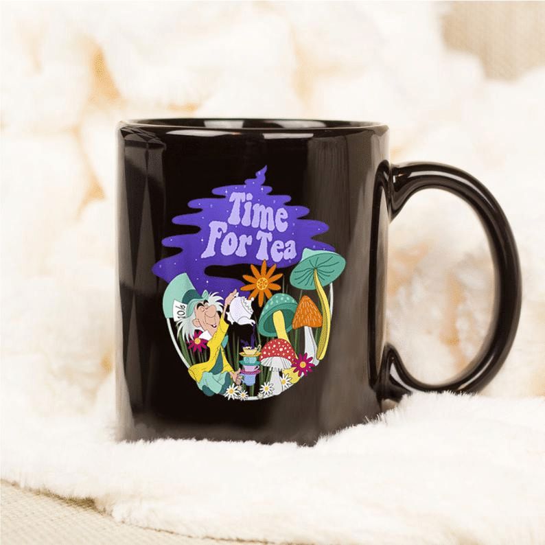 Time For Tea Premium Sublime Ceramic Coffee Mug Black