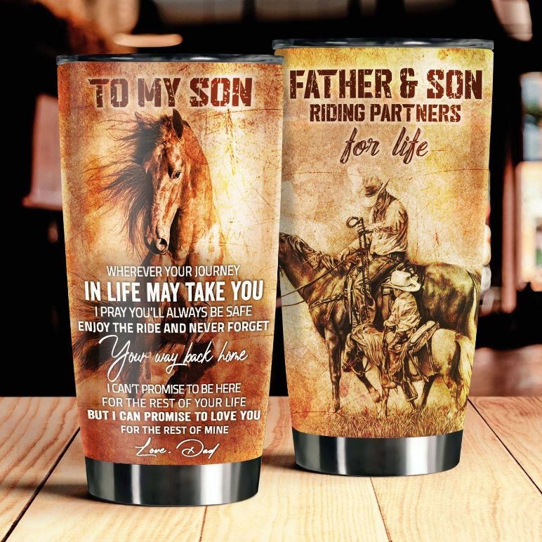 To My Son Lion Reflection Gift For Lover Day Travel Tumbler - Teeruto