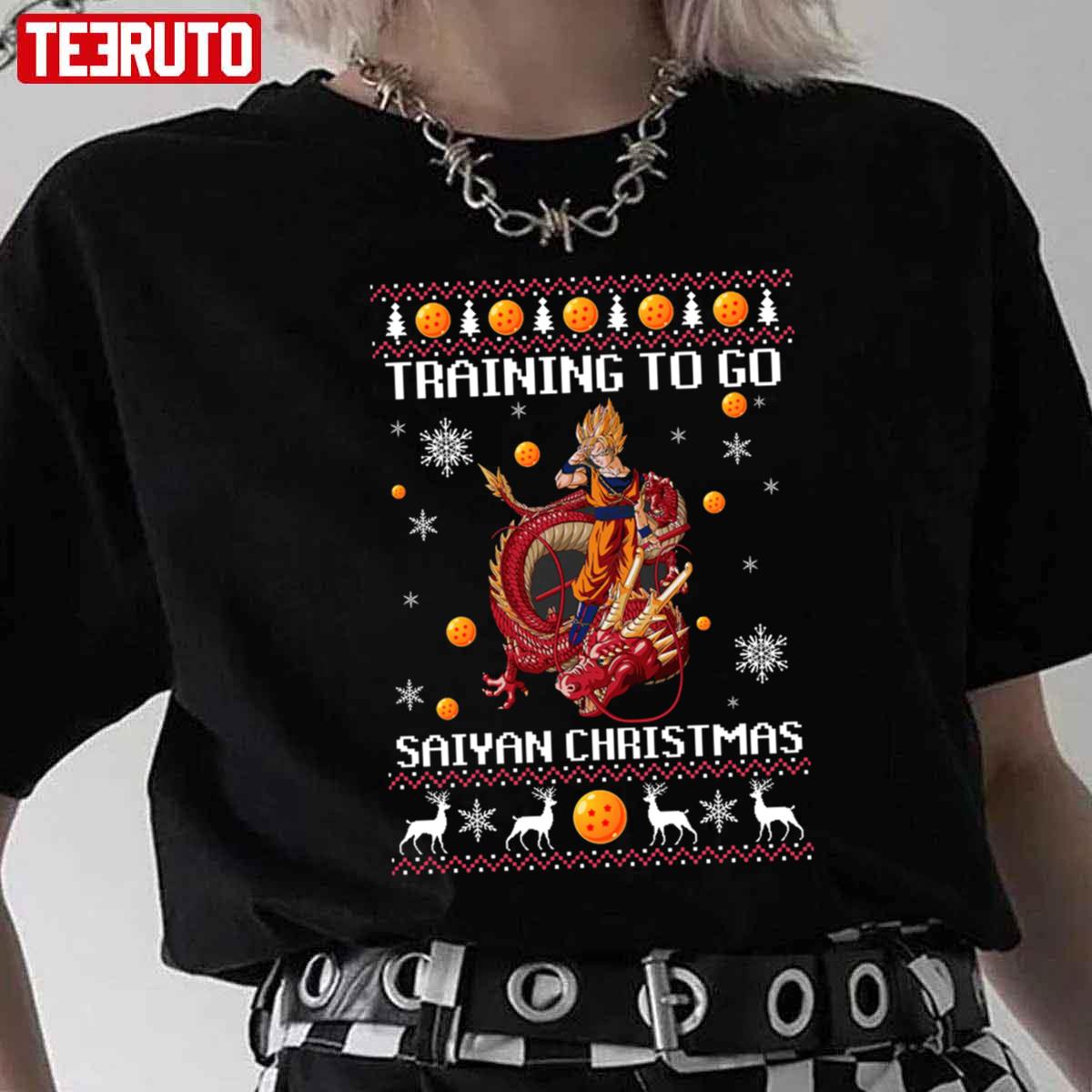 Training To Go Saiyan Christmas Dragon Ball Unisex T-Shirt