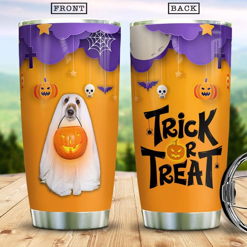 Trick Or Treat Ghost Dog Witch Stainless Steel Cup Tumbler