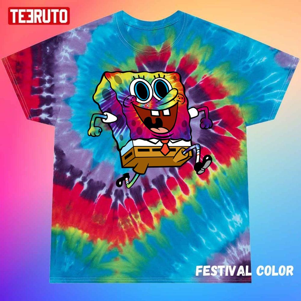 Trippy Spongebob Unisex Tie Dye T-Shirt
