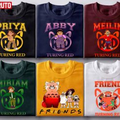 Turning Red Characters Group Friends Matching Disney T-Shirts