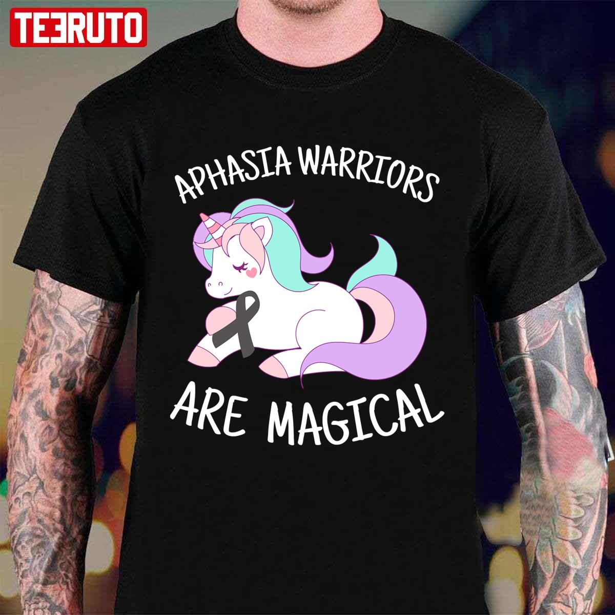 Unicorn Aphasia Warriors Are Magical Aphasia Awareness Unisex T-Shirt