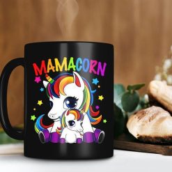 Unicorn Mamacorn Mug Unicorn Lover Gift Mother Coffee Mug Mother Day Gift Premium Sublime Ceramic Coffee Mug Black