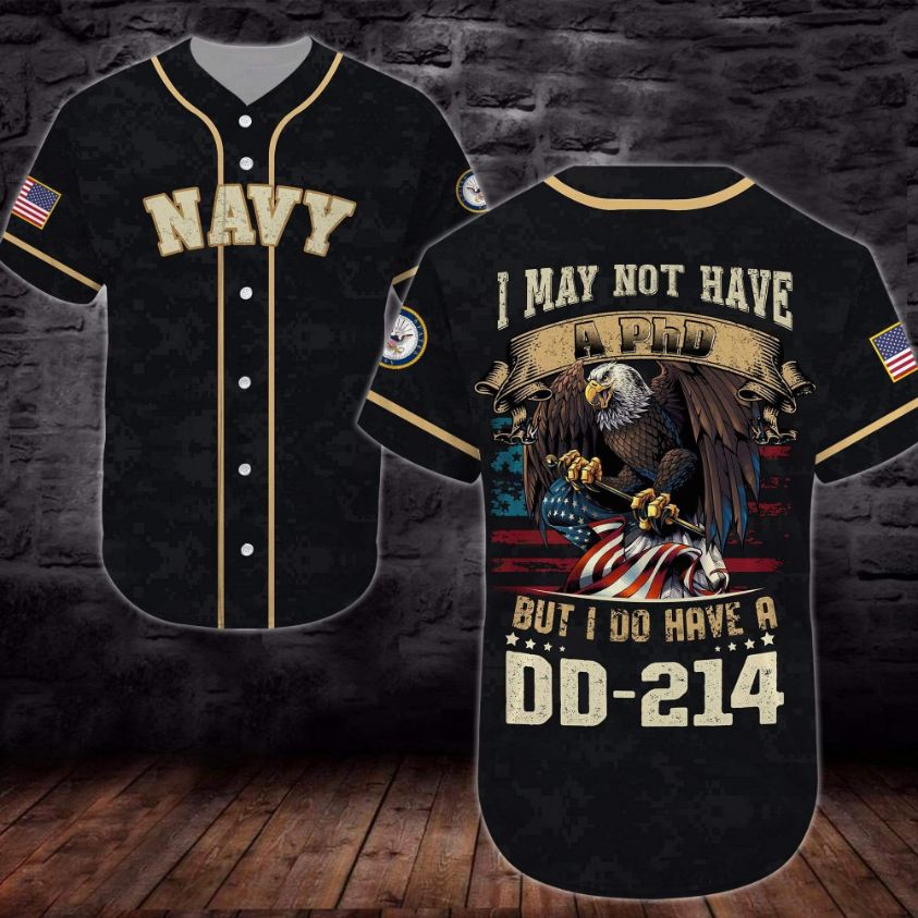 United States Navy Dd 214 Personalized 3d Baseball Jersey