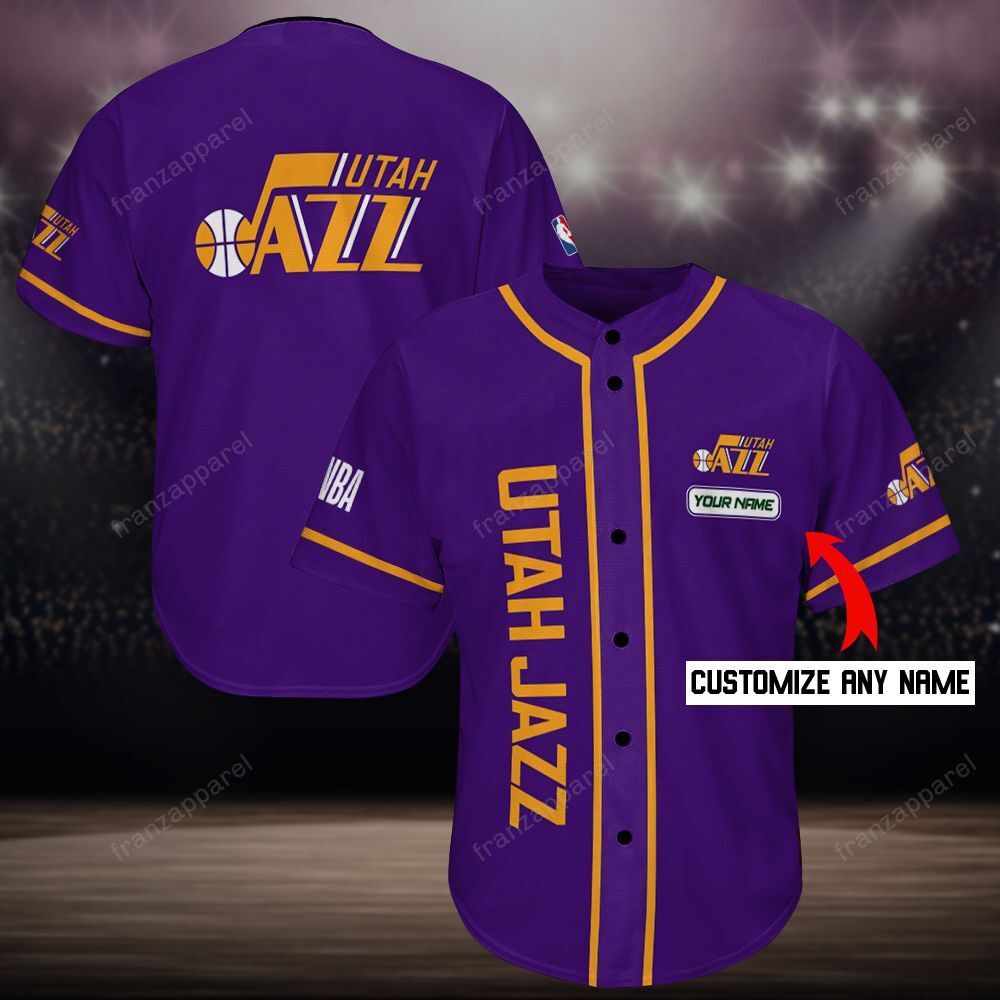 Utah Jazz Personalized Baseball Jersey Shirt 107