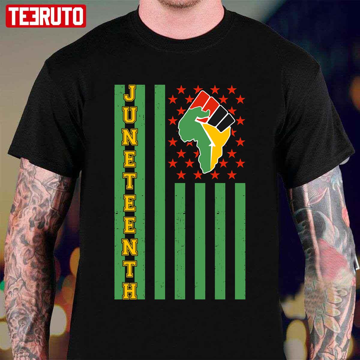 Vintage Usa Juneteenth Flag Unisex T-Shirt