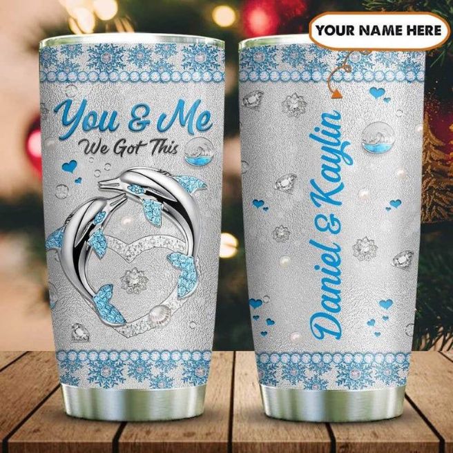 We Got This Dolphin Couple Personalized Tumbler