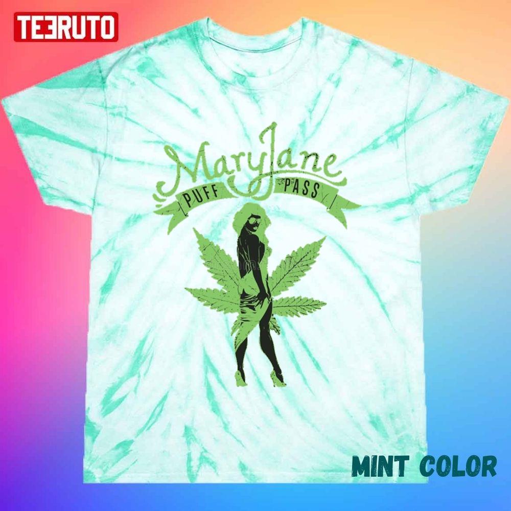 We Love U Maryjane Marijuana 420 Unisex Tie Dye T-Shirt