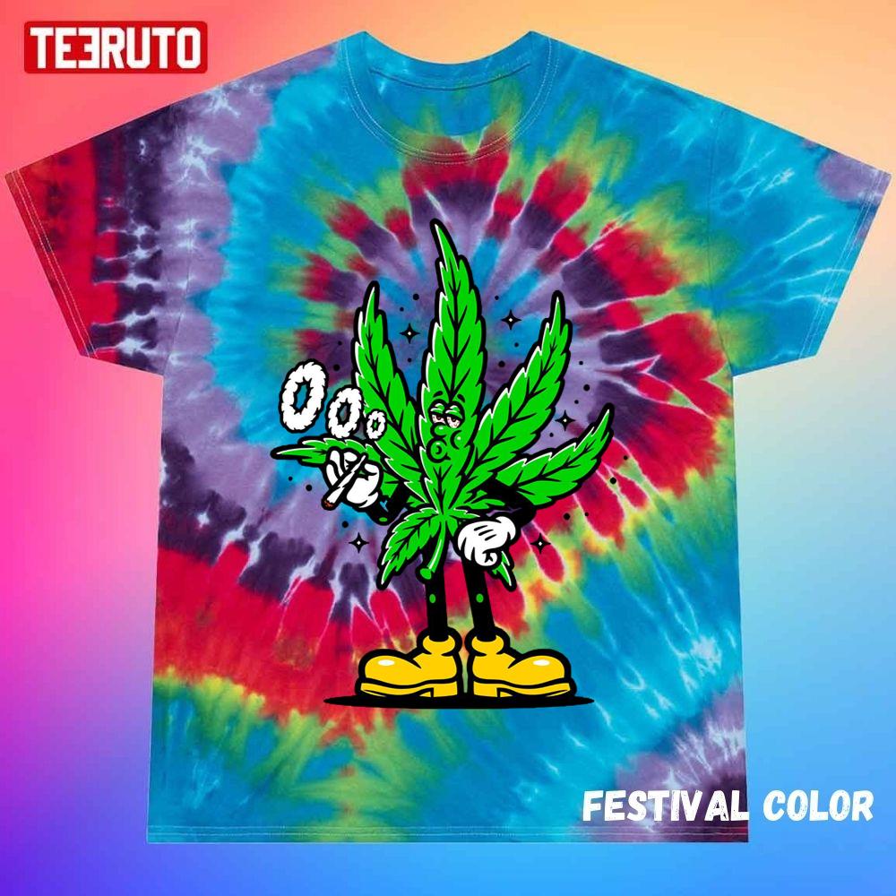 Weed Leaf Art 420 Unisex Tie Dye T-Shirt