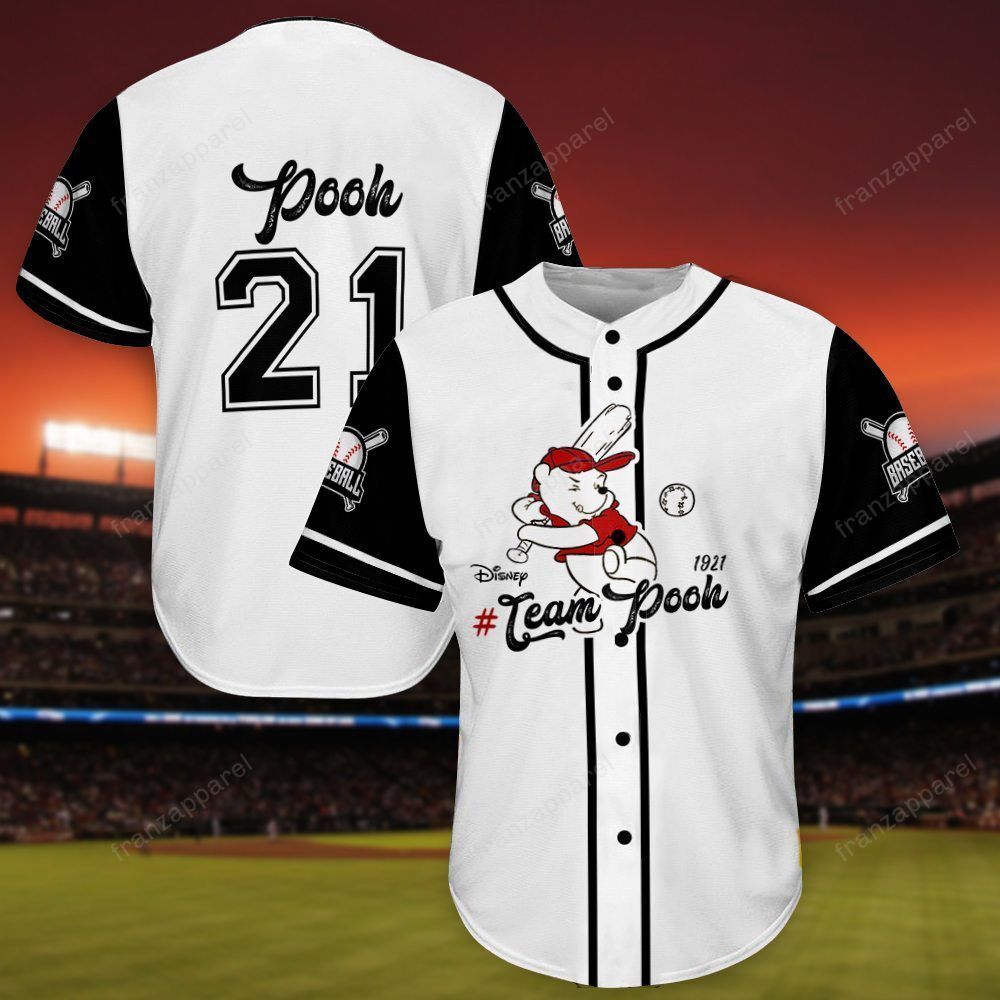 Winnie The Pooh Personalized 3d Baseball Jersey Limited 25