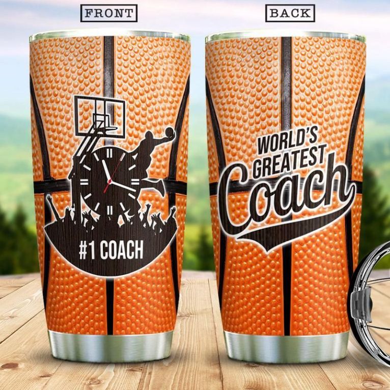 Worlds Greatest Basketball Coach Stainless Steel Cup Tumbler