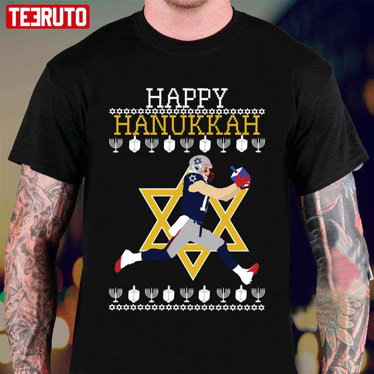 Yalla It’s Hanukkah Football Unisex T-Shirt