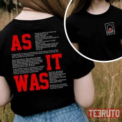 Harry’s House As It Was Lyrics Two-Sides Unisex T-Shirt