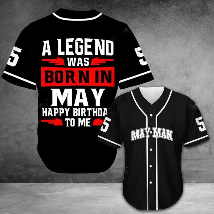 A Legend Was Born Custom Personalized Month 3d Baseball Jersey h