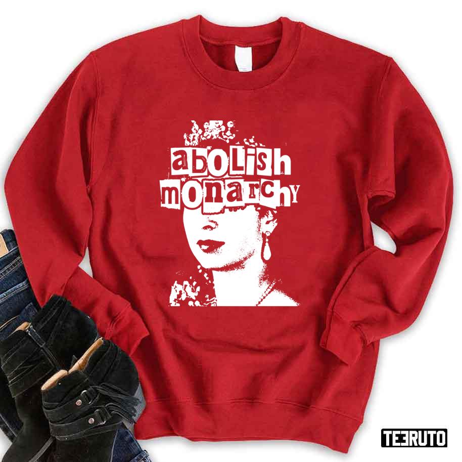 Abolish Monarchy Punk Font With The Queen Unisex Sweatshirt