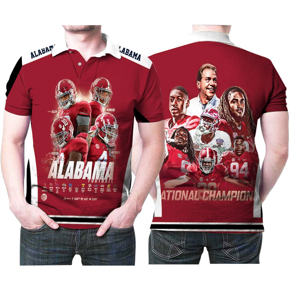 Alabama Crimson Tide National Champion Legend Players Football 3d Designed Allover Gift For Alabama Fans 2 Polo Shirt All Over Print Shirt 3d T-shirt