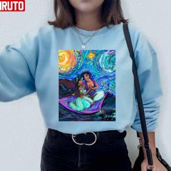 Aladin X Starry Starry Night Meets A Whole New World Unisex Sweatshirt