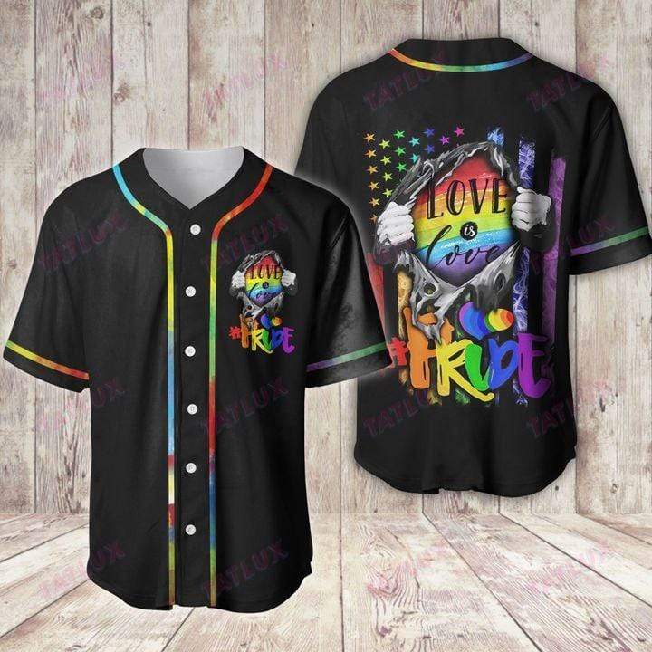 Amazing Lgbt Pride Love Is Love Personalized 3d Baseball Jersey