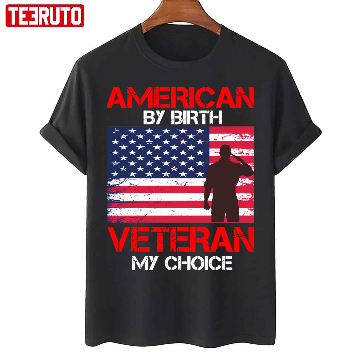 American By Birth Veteran My Choice USA Flag Veteran Day Unisex T-Shirt