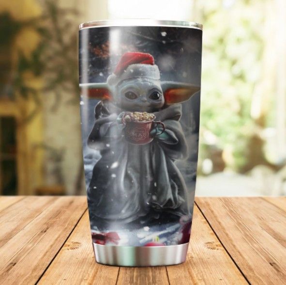 Baby Yoda Winter Gift For Lover Day Travel Tumbler All Over Print