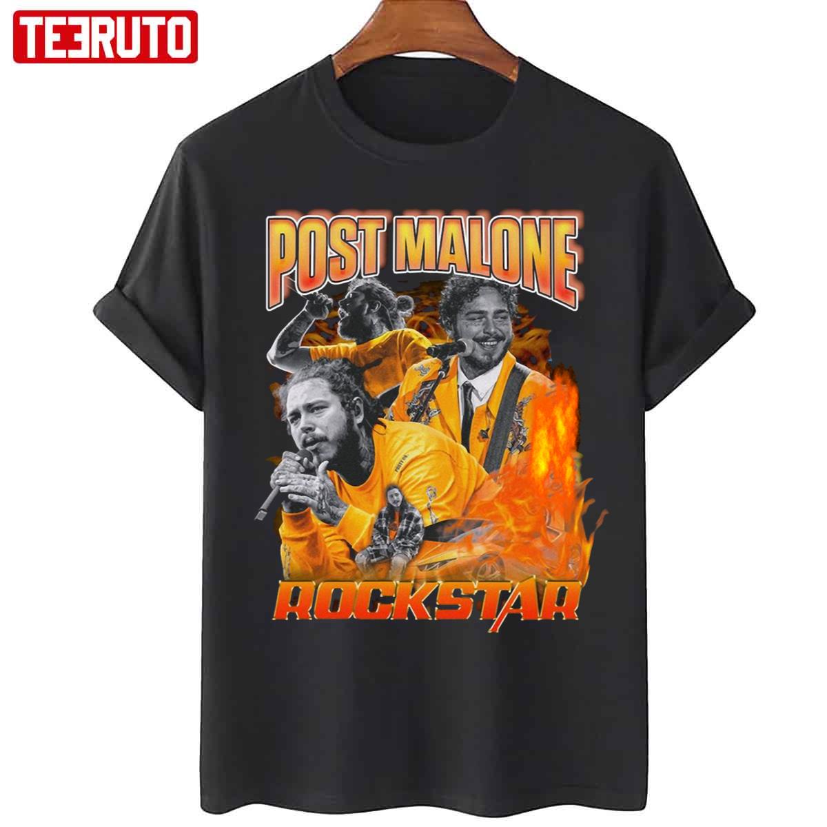 Be A Rockstar Post Malone Vintage Collage 90s Bootleg Unisex