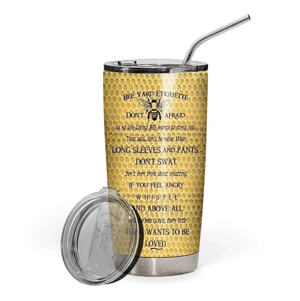 Bee Custom Design Vacuum Insulated Gift For Lover Day Travel Tumbler