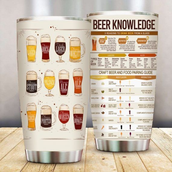 Beer Knowledge Gift For Lover Day Travel Tumbler All Over Print