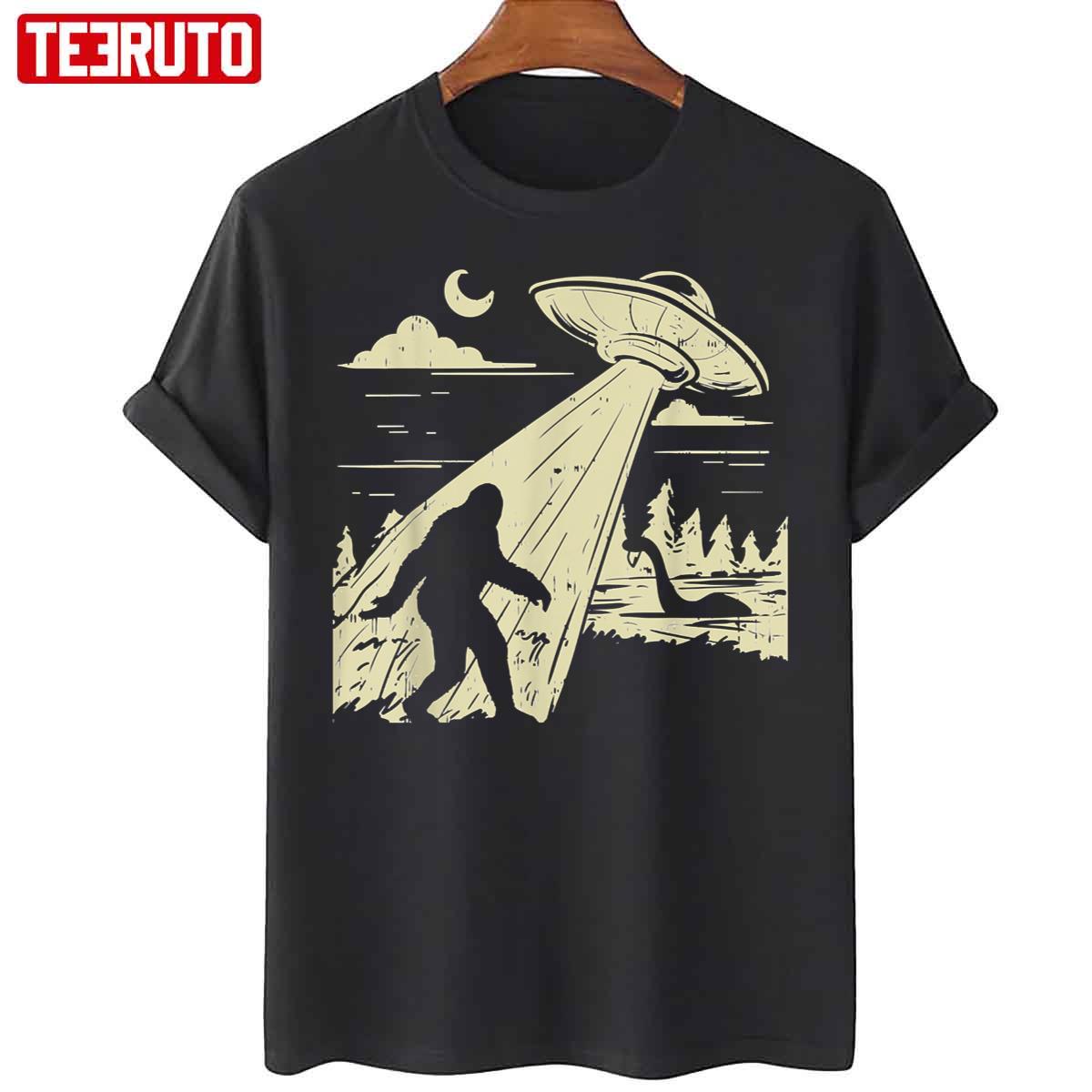 Bigfoot Sasquatch And Lochness Monster For Believer Unisex T-Shirt