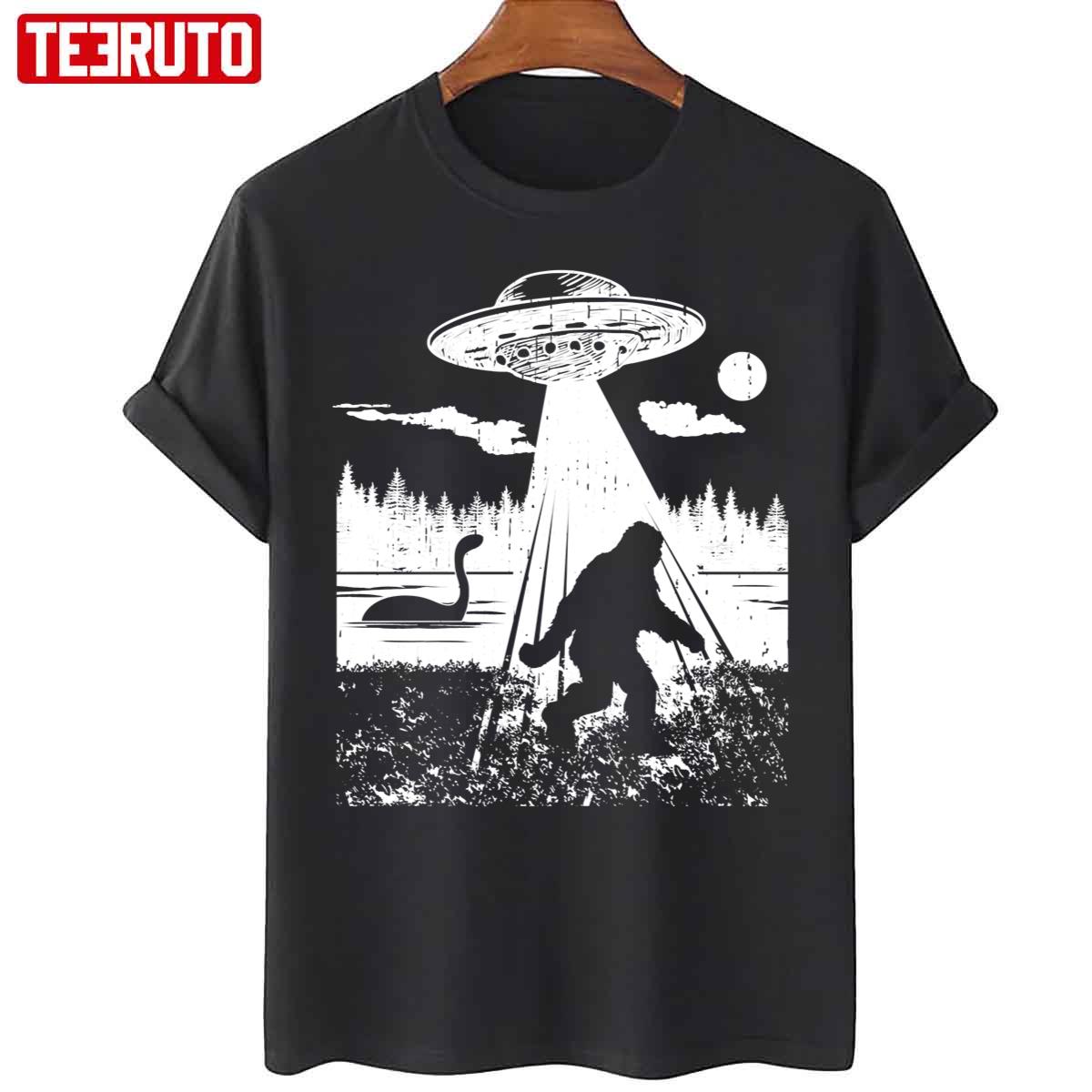 Bigfoot UFO Lochness Monsters Are Exist Unisex T-Shirt