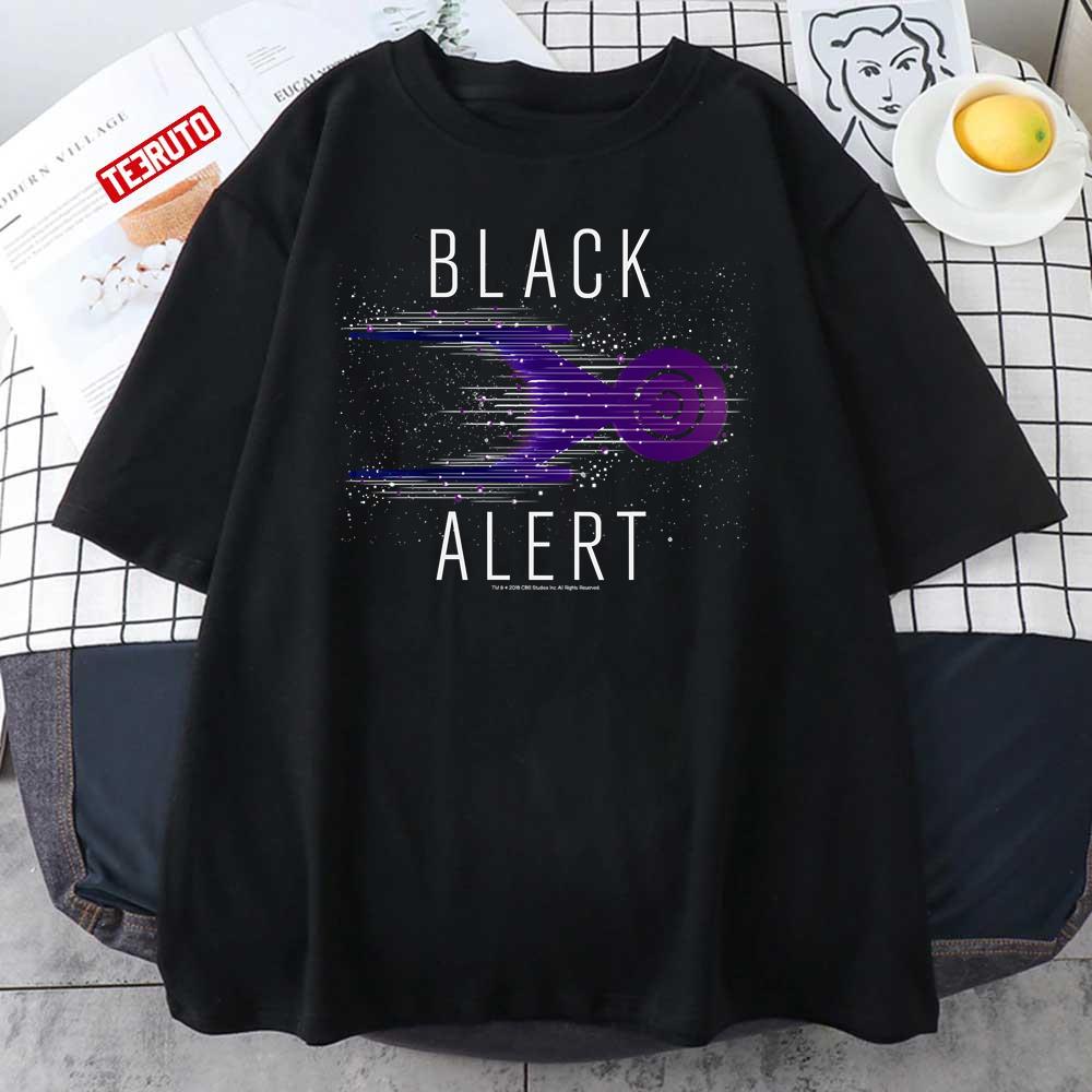 Black Alert Ship Space Fill Star Trek Unisex T-Shirt