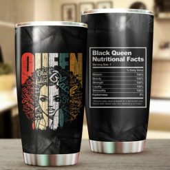 Black Queen Nutritional Facts Gift For Lover Day Travel Tumbler