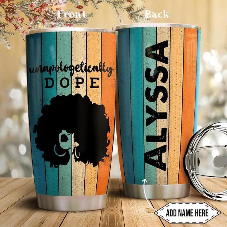 Black Women Vintage Personalized Gift For Lover Day Travel Tumbler