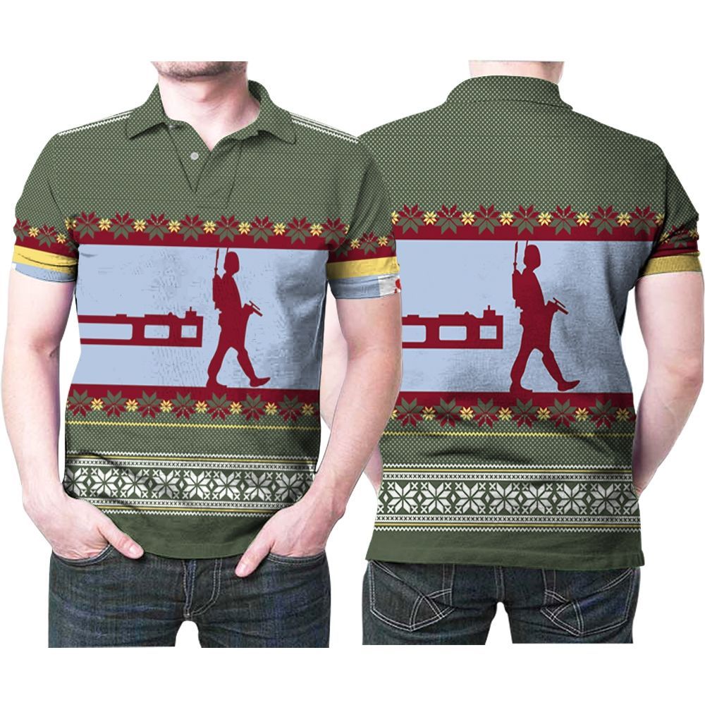 Boba Fett Nordic Christmas Knitting Pattern 3d Polo Shirt All Over Print Shirt 3d T-shirt