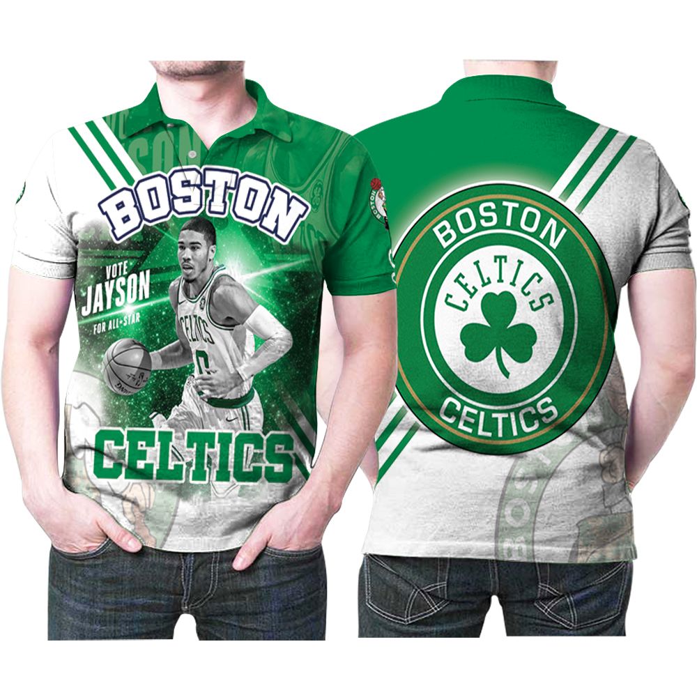 Boston Celtics Jayson Tatum 0 Vote For Allstar Legend Player Nba Basketball 3d Designed Allover Gift For Celtics Fans Polo Shirt