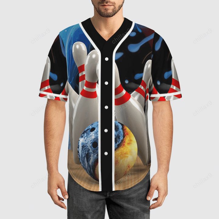 Bowling Personalized 3d Baseball Jersey kv