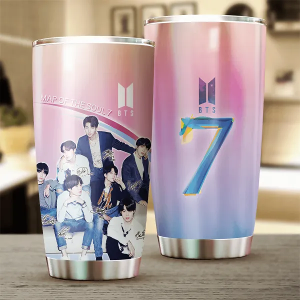 Bts Bangtan Boys 7th Anniversary Map Ò The Soul Design Gift For Lover Gift For Fan Day Travel Tumbler All Over Print