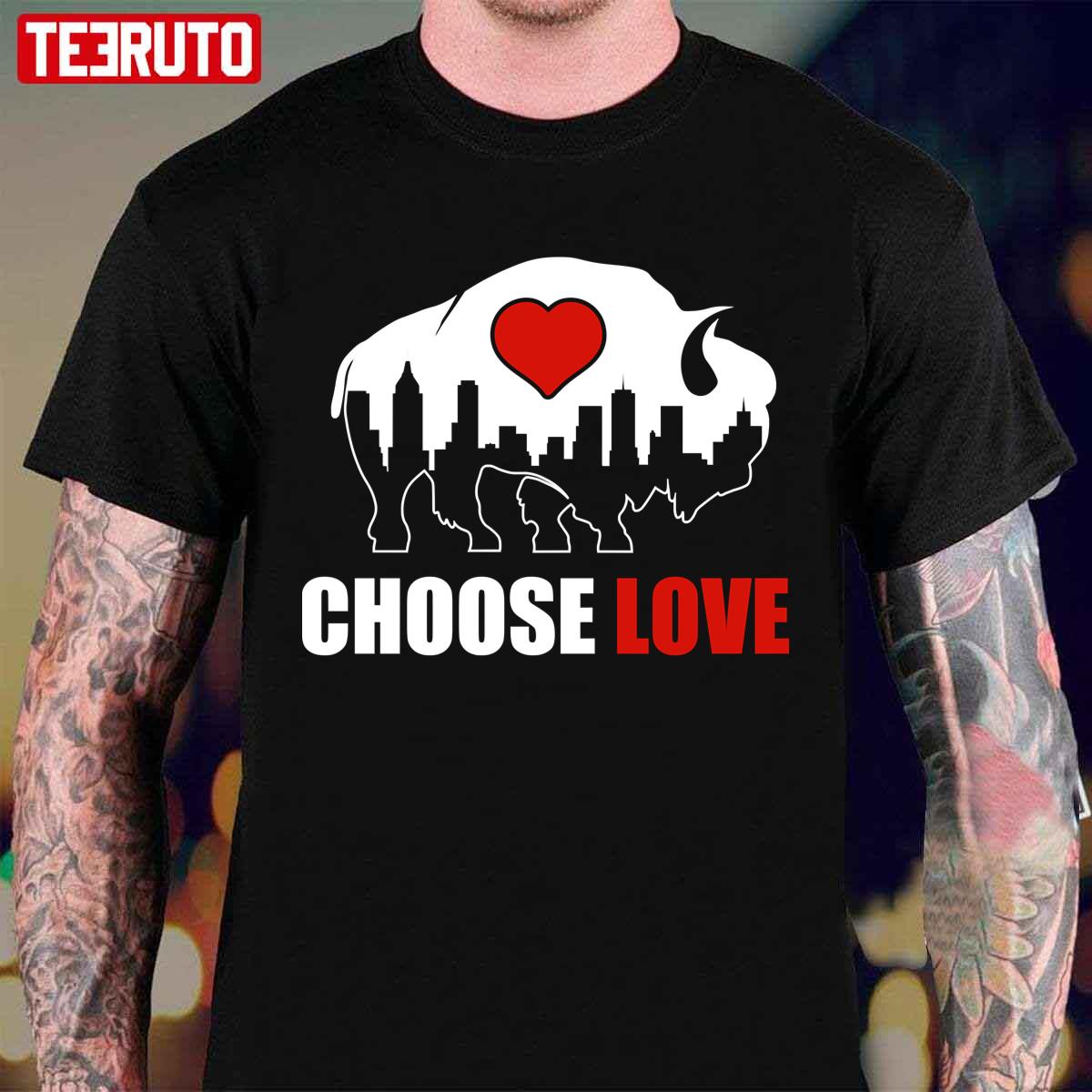 Buffalo Bills Choose Love T-shirt for Sale by 456hashi