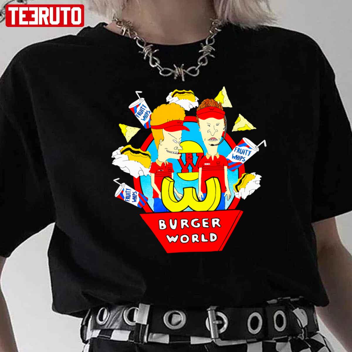 Cartoon Movie Beavis And Butthead Burger World Fastfood Unisex T-Shirt
