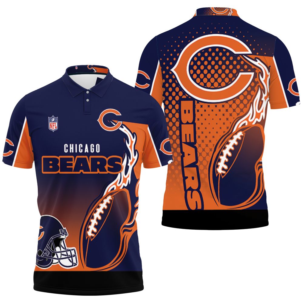 Chicago Bears Nfl Bomber 3d Jersey Polo Shirt All Over Print Shirt 3d T-shirt