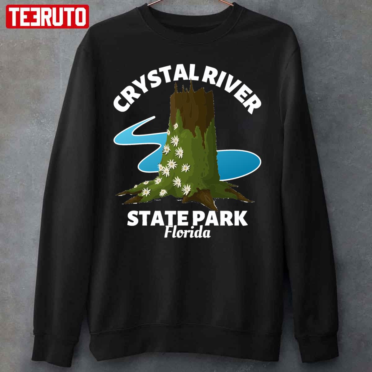 Crystal River State Park Florida White Text Vacation Leisure Unisex Sweatshirt