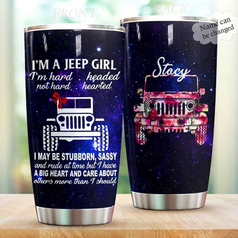 Custom Name Jeep Girl Gift For Lover Travel Tumbler All Over Print