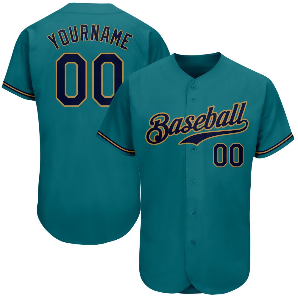 Custom Personalized Gray Navy Powder Blue Baseball Jersey - Teeruto