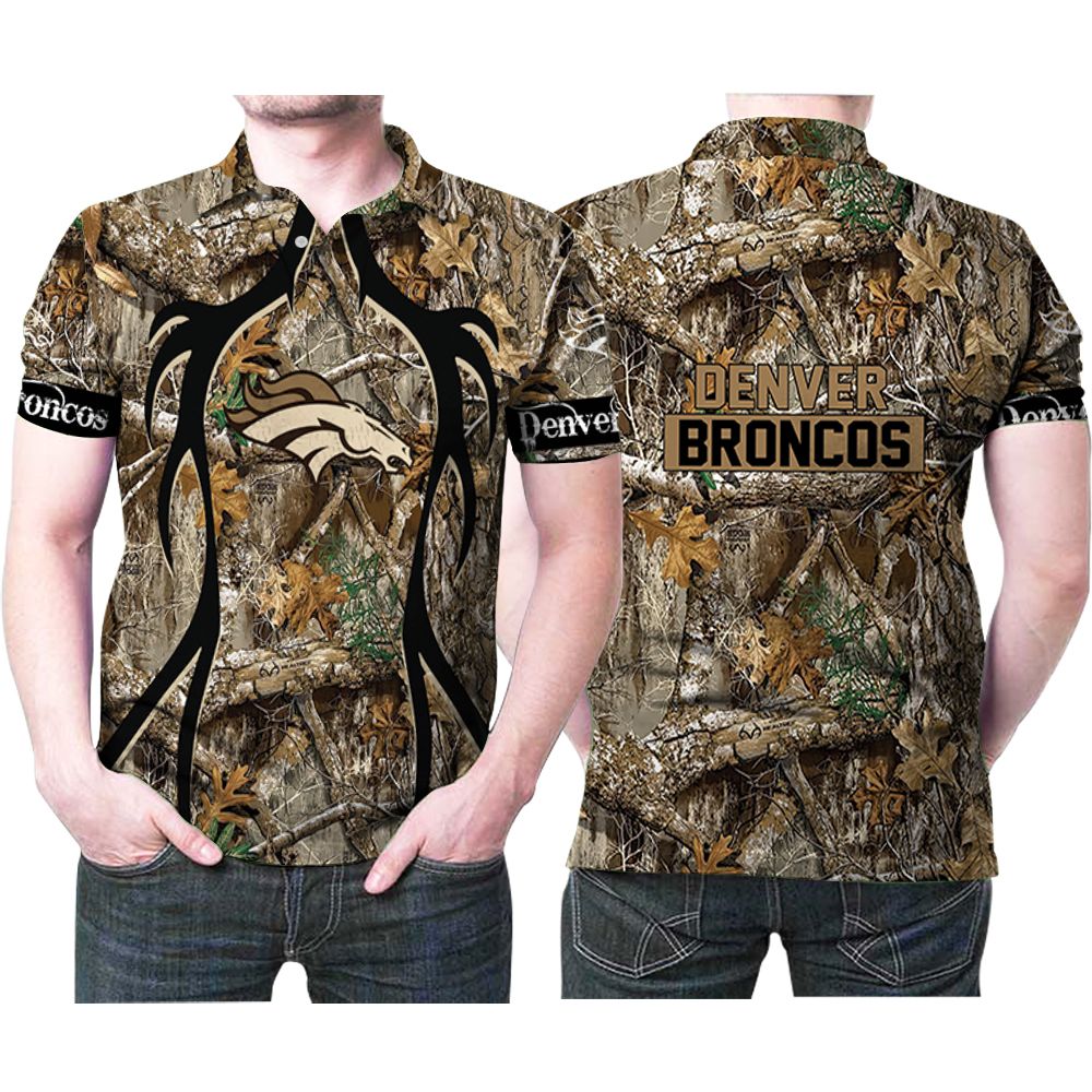 Denver Broncos Nfl America Football Team Logo Leaves Gift For Denver Broncos Fans America Football Lovers Polo Shirt All Over Print Shirt 3d T-shirt