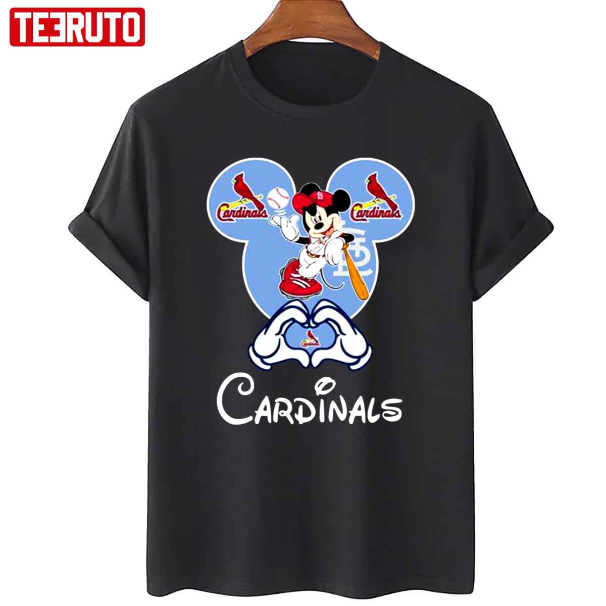Disney Mickey Mouse X St. Louis Cardinals Unisex T-Shirt - Teeruto
